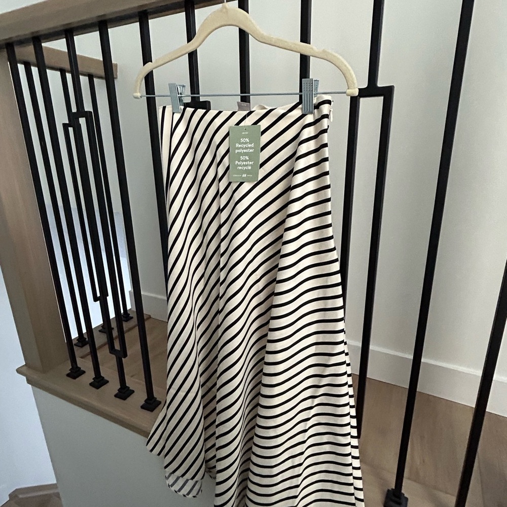 H&M striped slip skirt